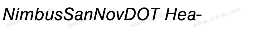 NimbusSanNovDOT Hea字体转换